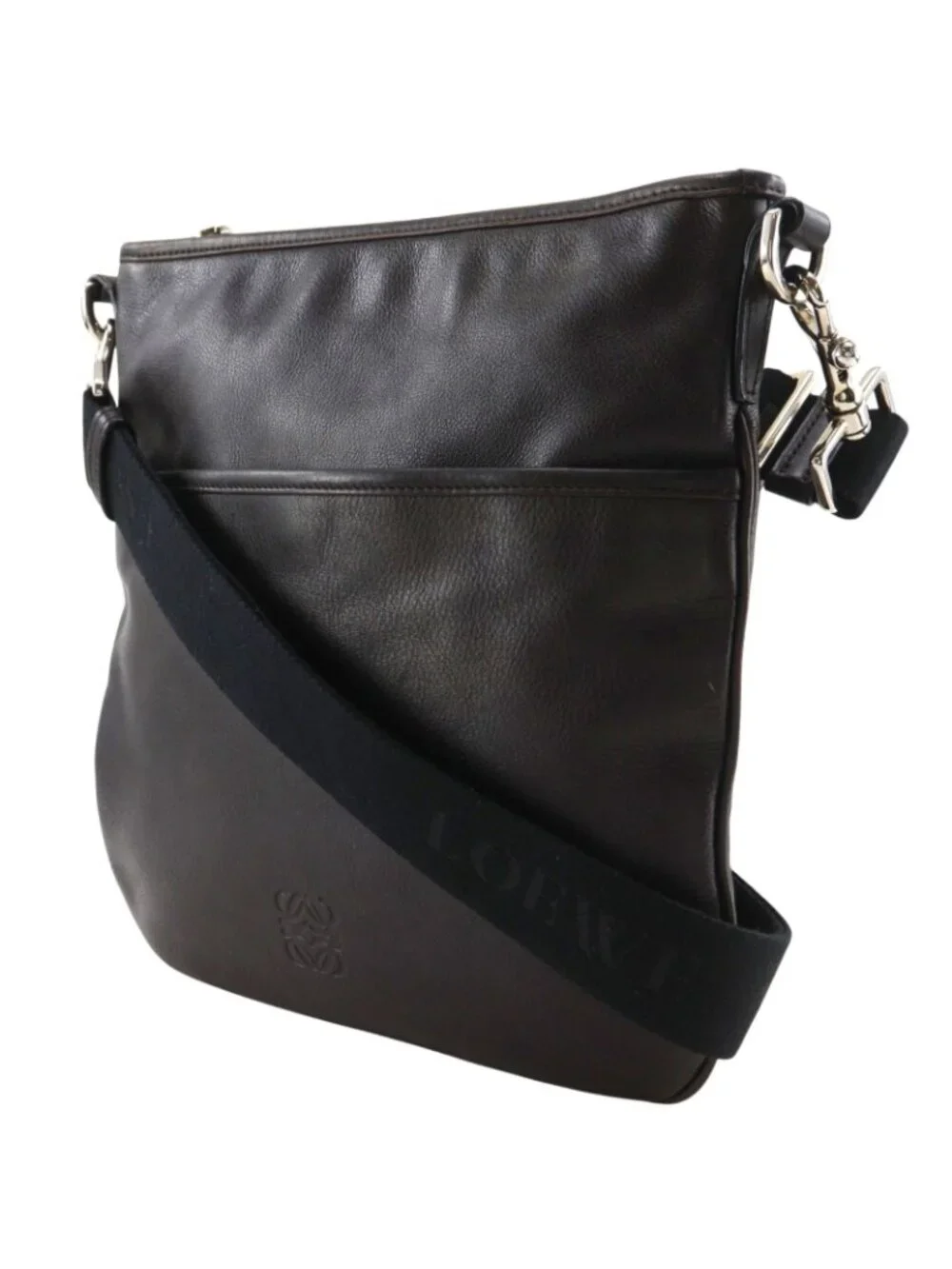 Loewe Anagram Leather Black Shoulder Bag